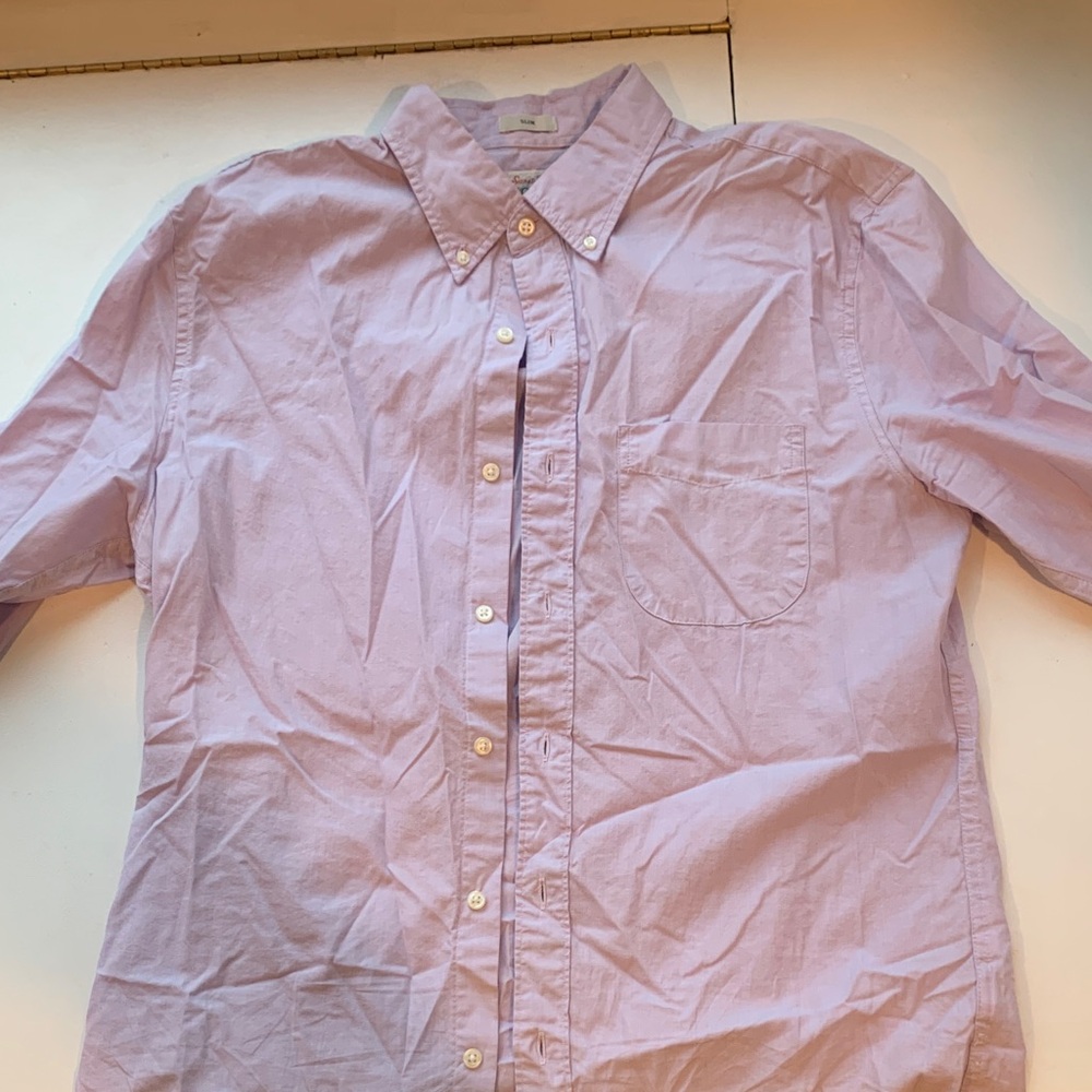 J. Crew Men's Light Lavender Button-Down Shirt.  Medium. Slim fit